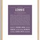 Lennie | Name Art Print