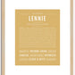 Lennie | Name Art Print