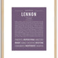 Lennon (female) | Name Art Print