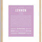 Lennon (female) | Name Art Print