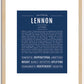 Lennon (female) | Name Art Print