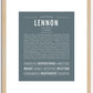 Lennon (female) | Name Art Print