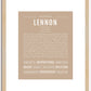 Lennon (female) | Name Art Print