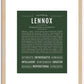 Lennox (female) | Name Art Print