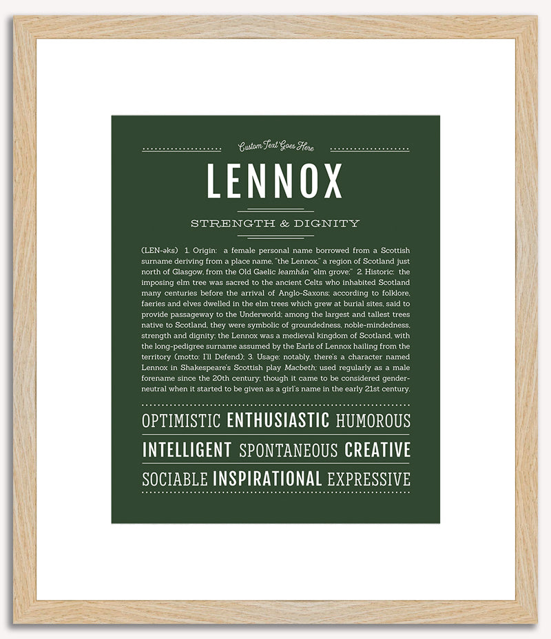 Lennox (female) | Name Art Print