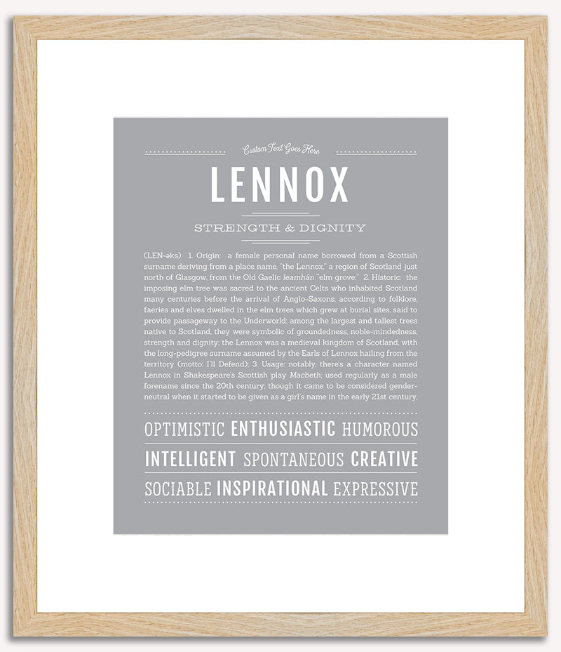 Lennox (female) | Name Art Print