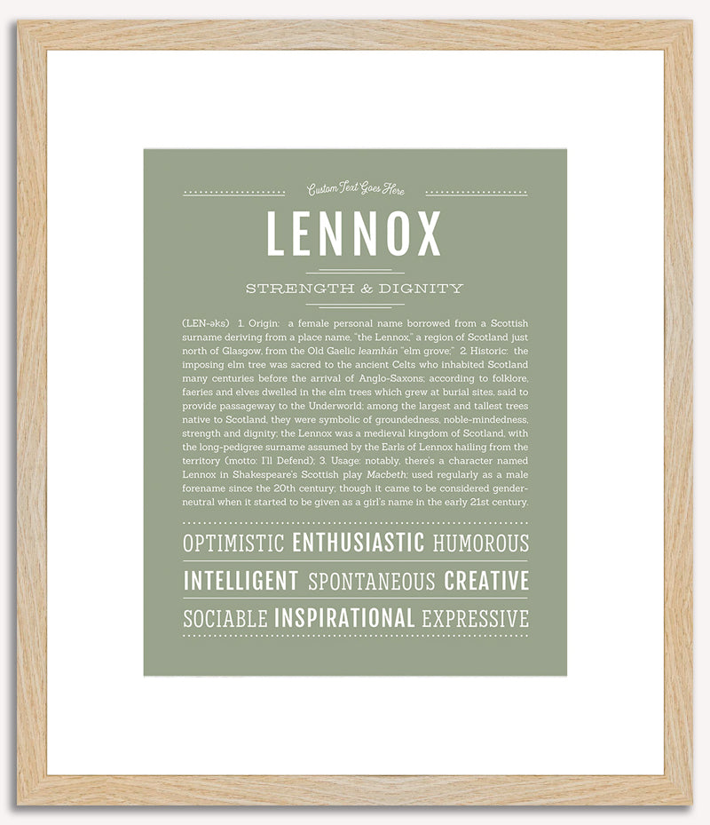 Lennox (female) | Name Art Print