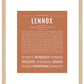 Lennox (female) | Name Art Print