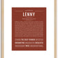 Lenny | Name Art Print