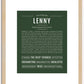 Lenny | Name Art Print