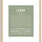 Lenny | Name Art Print