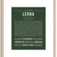 Leona | Name Art Print