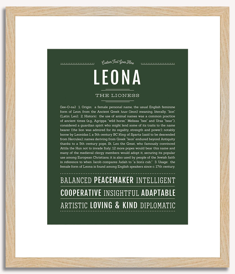 Leona | Name Art Print