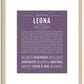 Leona | Name Art Print