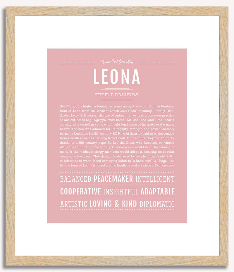 Leona | Name Art Print