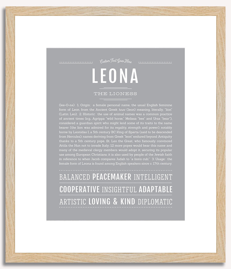 Leona | Name Art Print