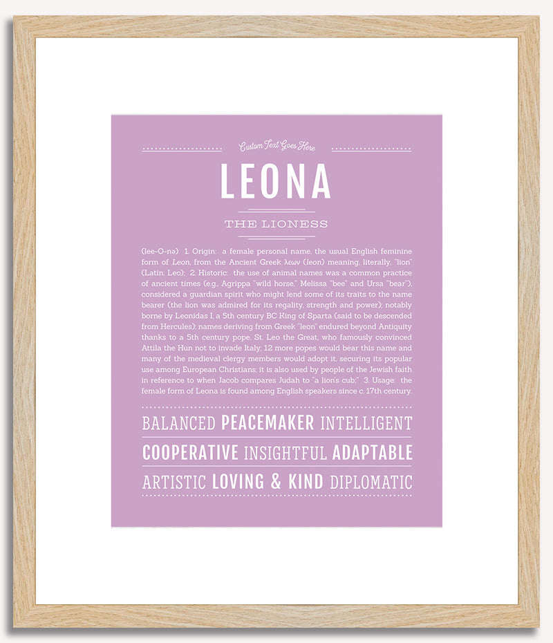 Leona | Name Art Print