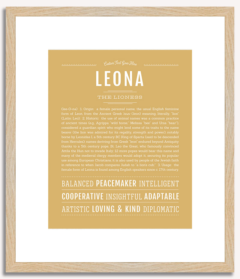 Leona | Name Art Print