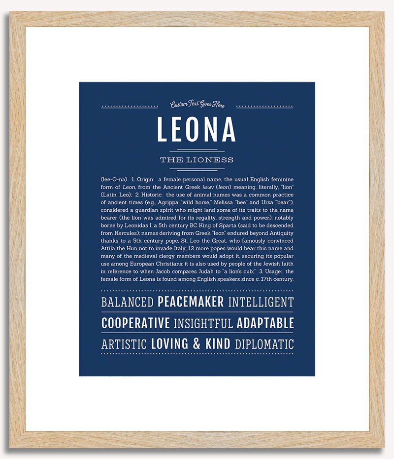 Leona | Name Art Print