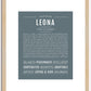 Leona | Name Art Print