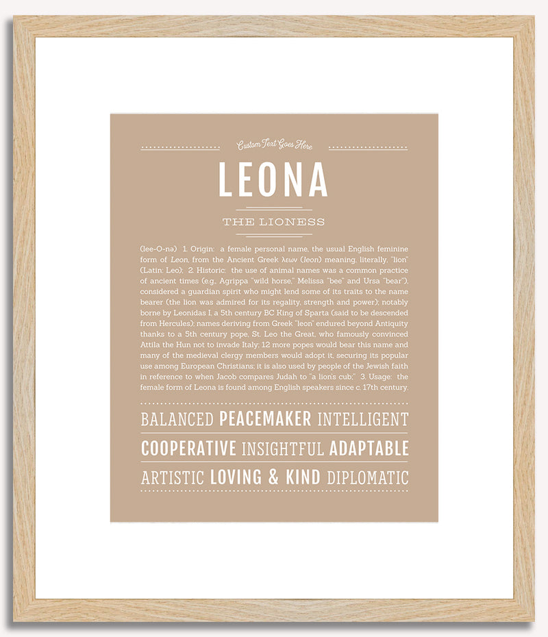 Leona | Name Art Print