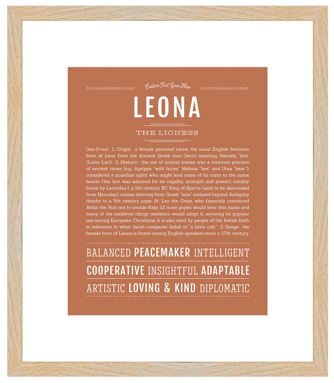 Leona | Name Art Print