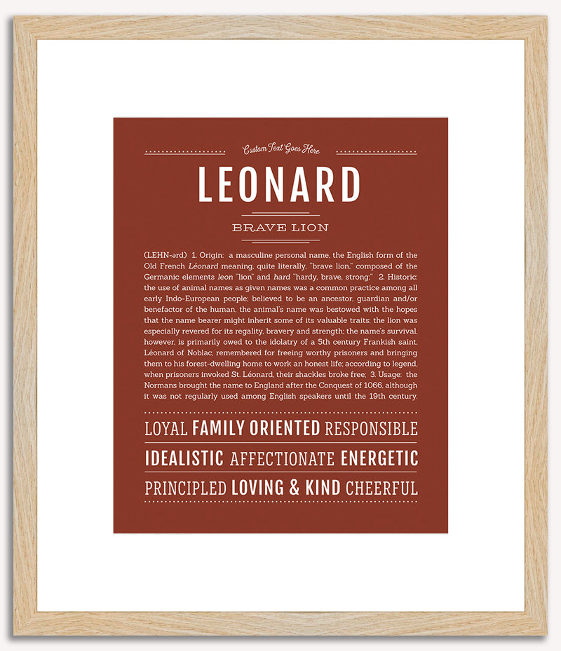 Leonard | Name Art Print