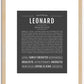 Leonard | Name Art Print