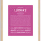 Leonard | Name Art Print