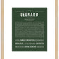 Leonard | Name Art Print