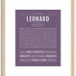 Leonard | Name Art Print