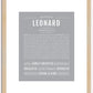 Leonard | Name Art Print