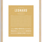 Leonard | Name Art Print