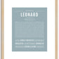 Leonard | Name Art Print