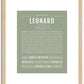 Leonard | Name Art Print