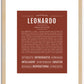 Leonardo | Name Art Print