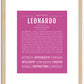 Leonardo | Name Art Print