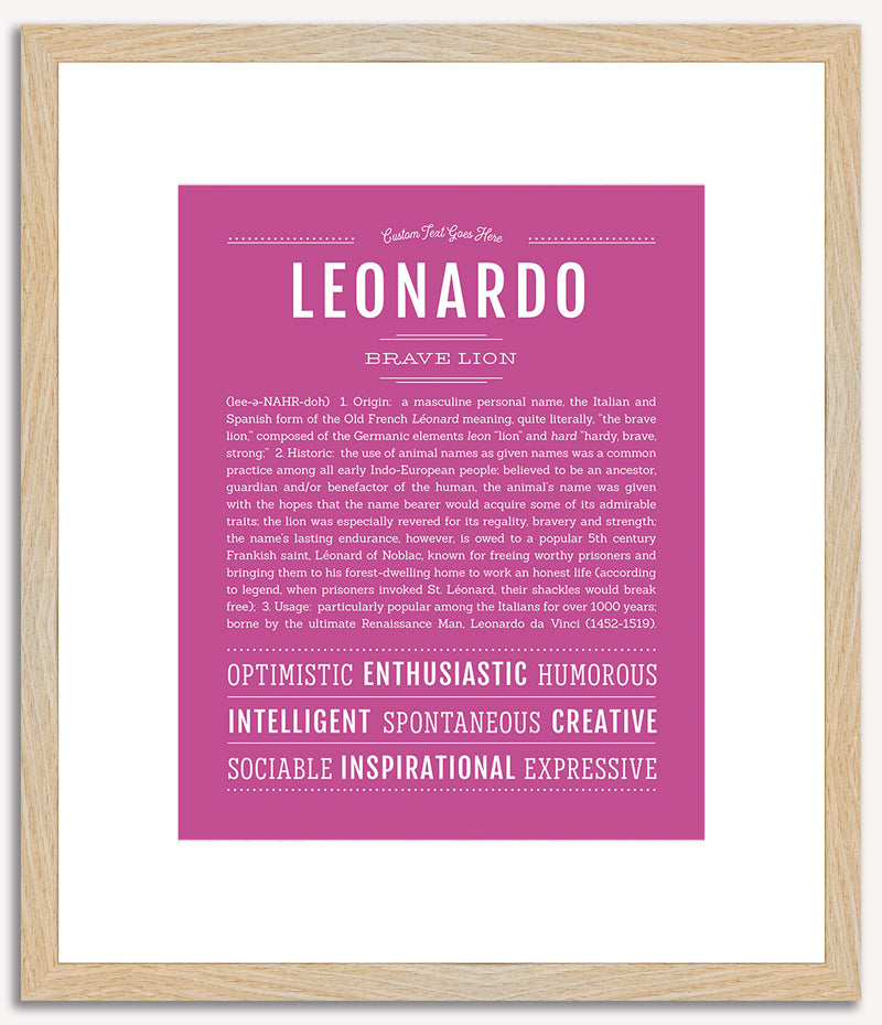 Leonardo | Name Art Print