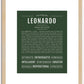 Leonardo | Name Art Print