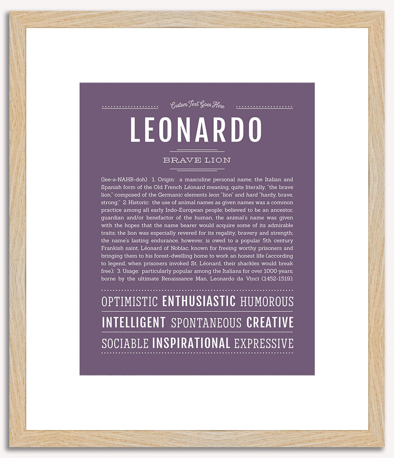 Leonardo | Name Art Print