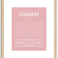 Leonardo | Name Art Print