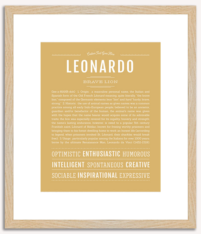 Leonardo | Name Art Print