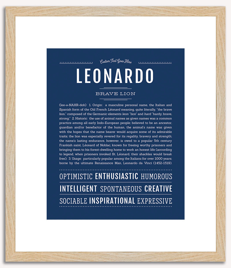 Leonardo | Name Art Print