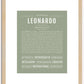 Leonardo | Name Art Print