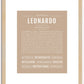 Leonardo | Name Art Print