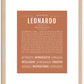 Leonardo | Name Art Print