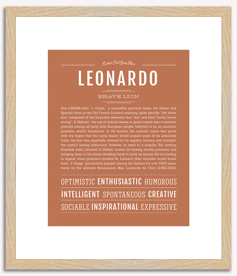 Leonardo | Name Art Print