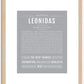 Leonidas | Name Art Print