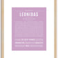 Leonidas | Name Art Print