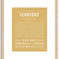 Leonidas | Name Art Print